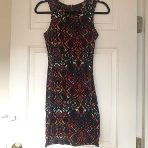 Colorful body con dress